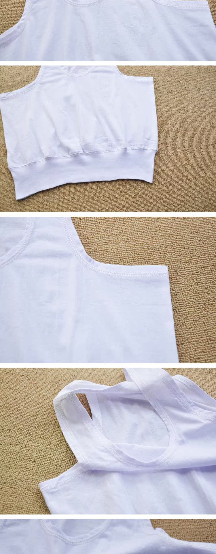 3 miếng! Trung niên vest ngắn đồ lót nữ tuổi già áo len cotton bà già vest bông ao lot nam