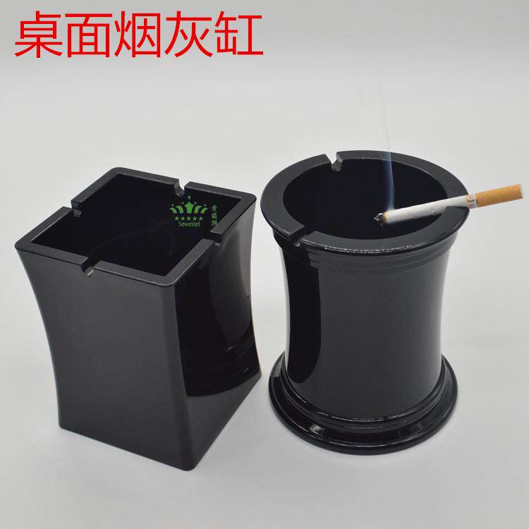 Black acrylic ashtray creative round square ashtray bar KTV bar fashionable and generous ashtray