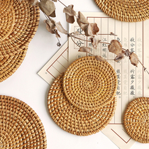 Hand Woven Vines Crochet Table Mat Tea Cup Cushion Heat Insulation Cushion Bowl Mat Teapot Mat Teapot Cushion Dining Mat Tea Dao Tea Cushion Tray Submat