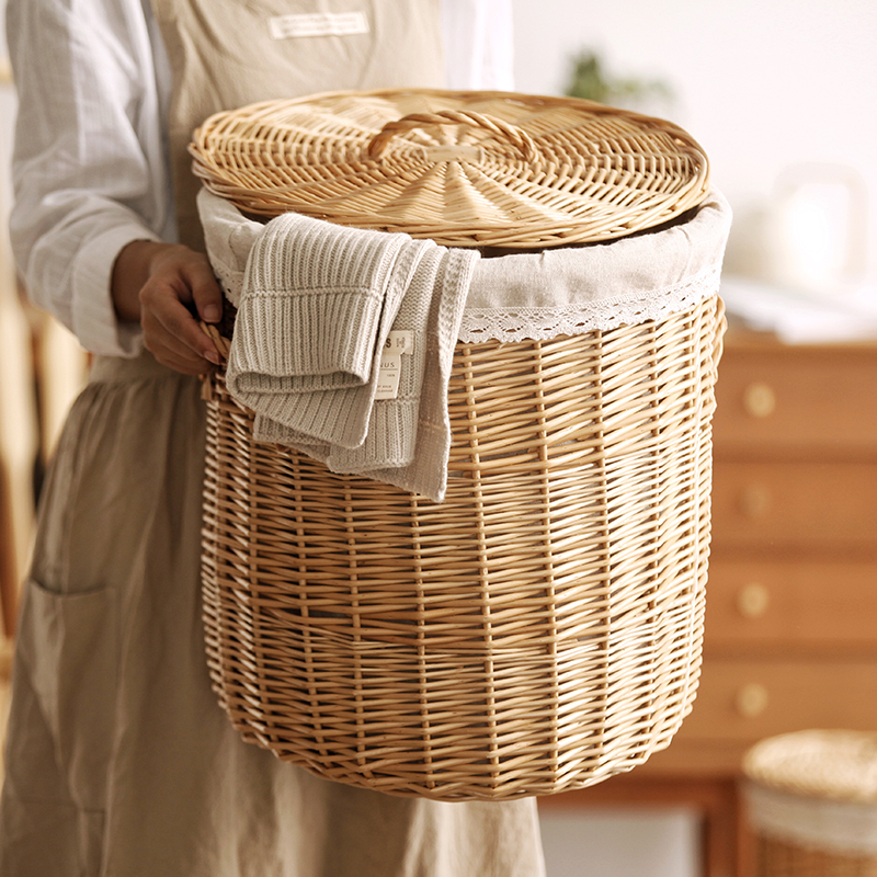 Liuchdirty clothes containing basket Dirty Laundry Basket clothes Boxes Clothes storage containing box Fire pot Shop Woven Dirty baskets