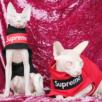 Custom hairless cat pet clothes Pure cotton tide brand spring and autumn and winter sweater warm Sphinx special supplies