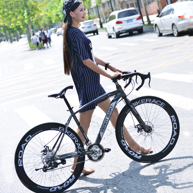 Yunxiao road bike men's bicycle racing sports car bends broken wind speed double disc brakes muscle female students adult
