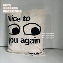 VAUTO Milan Grocery Shop Series Supermarket Eco-friendly Hands Lading Shoulder Large Capacity Shopping Bag Student Sails Bag bag