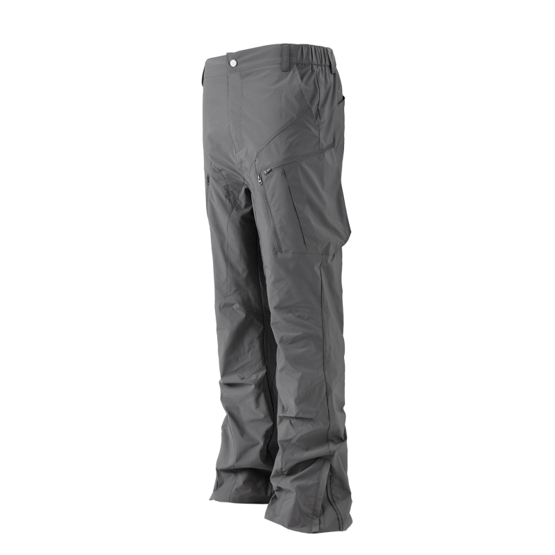 Hardshell Functional American-Style Vibe Zipper Multi-Pocket Workwear Casual Flared Side-Slit Long Pants Trendy