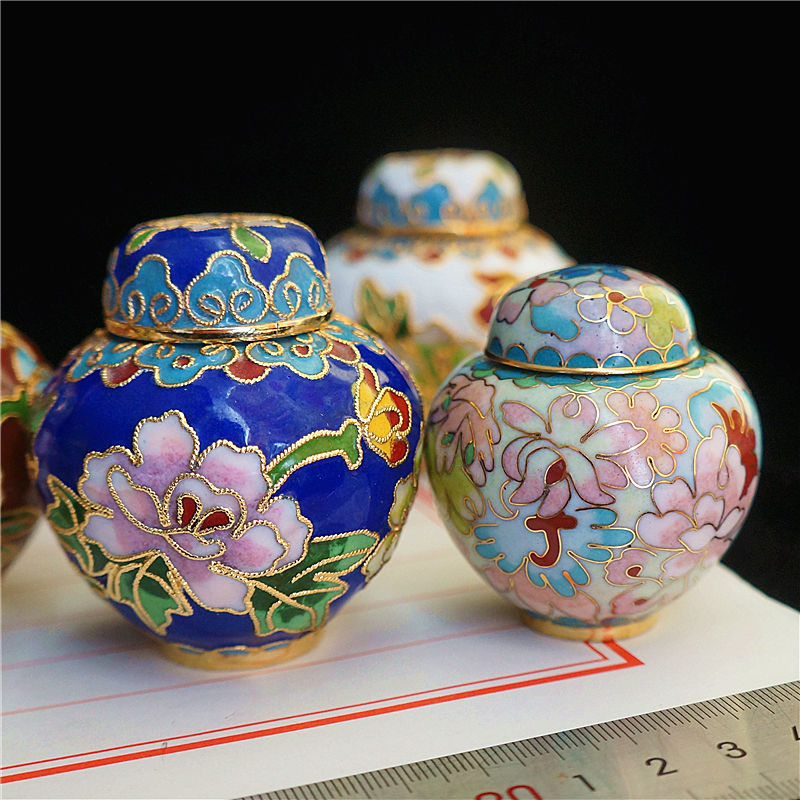 中国美術　景泰藍 掐絲琺瑯 獣面飾 提壺　牛 工芸品 飾壺 EU1-6 中国美術 景泰藍 掐絲琺瑯 獣面飾 提壺 牛 工芸品 飾壺 EU1-6