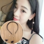 Hàn Quốc phụ kiện tóc ngọc trai giả bông tai bông tai tua rua đơn giản headband băng đô tóc kẹp tóc đồ cột tóc