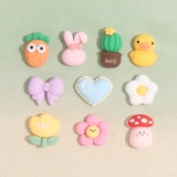 B.Duck, аксессуар с аксессуарами, милый мультяшный кремовый чехол для телефона с грибочками-гвоздиками, заколка для волос, DIY, кактус