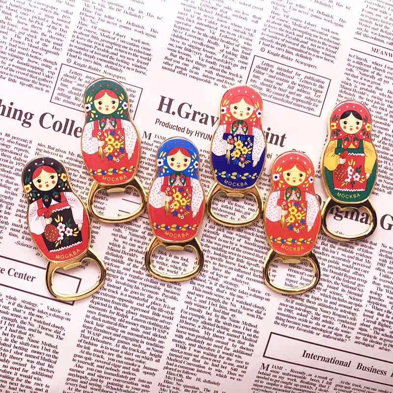 Stereo magnet refrigerator Cultural Creative Bottler Russian Travel FeatureGift Souvenirs Red