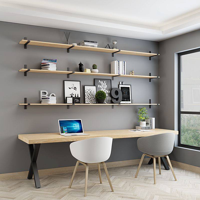 Jemi Desk Bookshelf Group for a simple bedroom Simple long tableDouble office desk desk