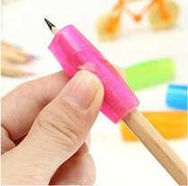 Del 4 pens holding pen holder student soft glue grip child correction pen posture pen cover protective cover