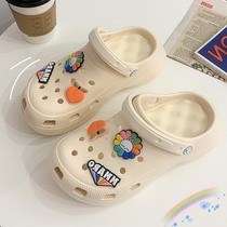 Japanese hole shoes women wear non-slip summer thick bottom 2022 new Baotou sandals and slippers women go out in summer