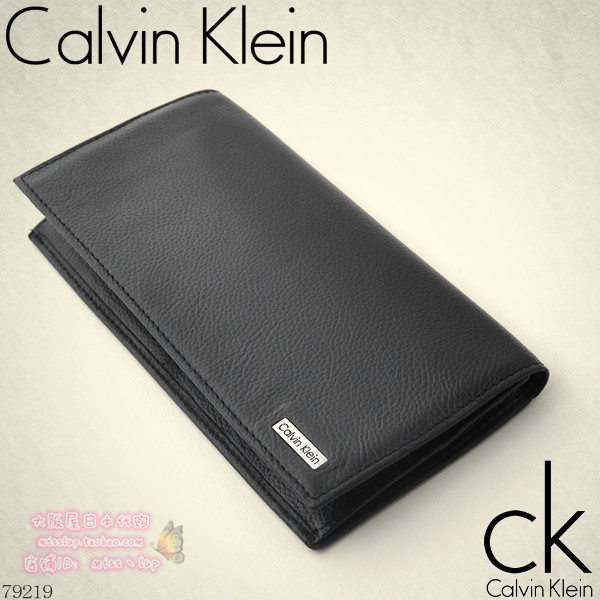 日本代购正品CK真皮男士折叠长款钱包Calvin Klein男牛皮钱夹