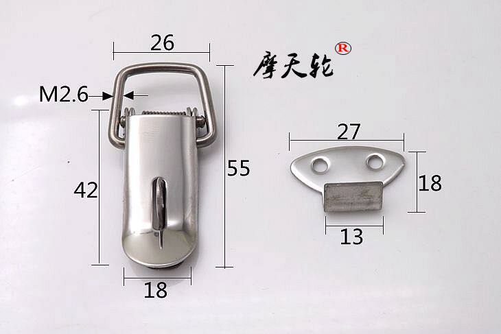 Wooden Box Lock Bag Buckle Kit Bag kit catch box Industrial Spring Buckle Duckbill Button 0202A