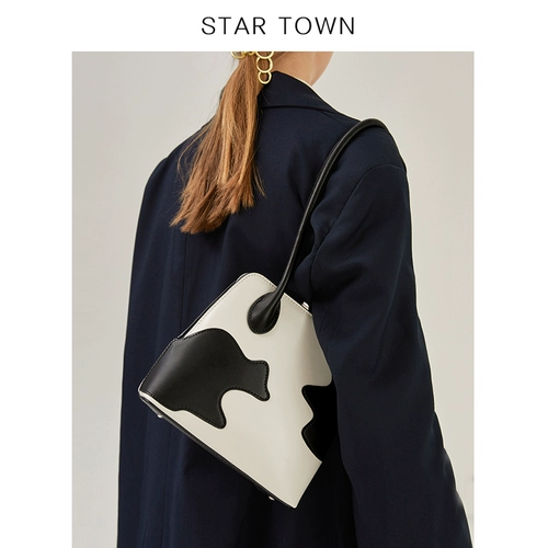 Небольшая дизайнерская сумка на одно плечо, оригинальная сумка подмышку