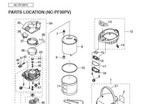 Matsushia electric hot water bottle accessories NC-PF30PV inner board circuit board power board motherboard water pump upper cover