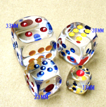 Number of points transparent dice Acrylic Wooden coloured table Chess Digital Dump Bar KTV Entertainment Supplies