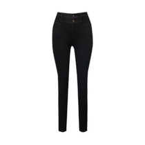 DEEP BREATH Take a deep breath my brother is really good. Simple double-button jeans and small pants for women A100201