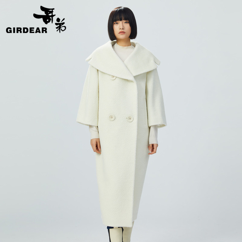 Brother of the Gothic double collar double row buttoned with fur coat 1400515-Taobao