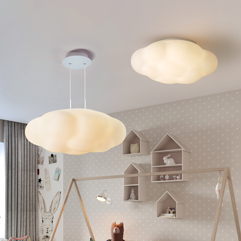 Bedroom light suction ceiling lamp minimalist modern children's room chandelights Ingrid red light lavish dining hall led Nordic cloud light