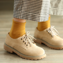 New product 4 seasons 100 hitch base pure color minimalist curl lady retro heaps stockings socks short cotton socks