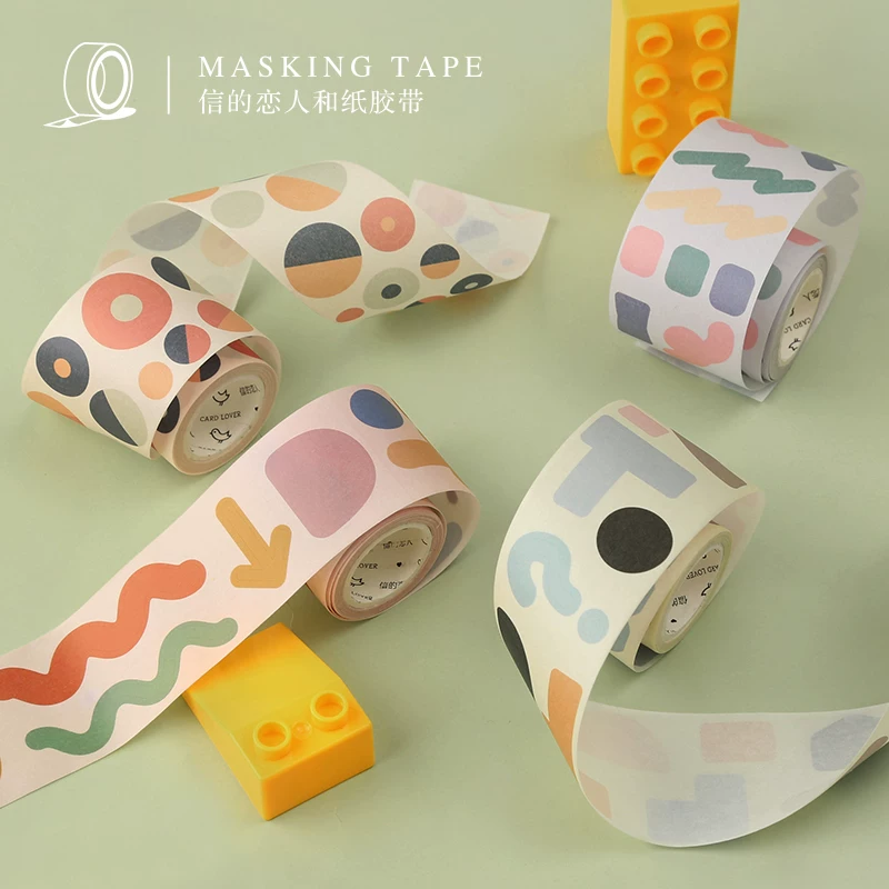 Подарочная детская лента для творчества Washi с вырубной геометрической линией соляной системы круглый ручной счётчик украшение стикер