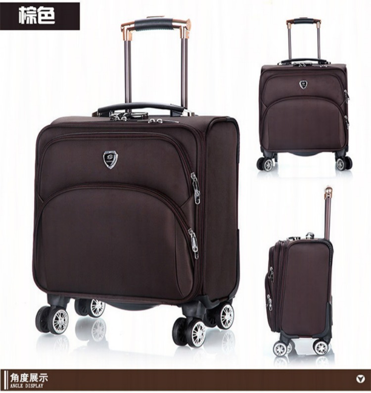 18 inch vali nhỏ nữ mini xe đẩy trường hợp nam kinh doanh du lịch lên máy bay oxford vải mặt cắt ngang vali hộp mềm vali supreme