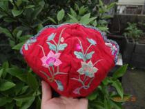Pure hand embroidered Miao embroidery old embroidery National embroidery pine peach embroidery * HM series embroidery hat 288