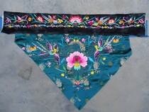 Pure hand embroidered Miao embroidery old embroidery ethnic embroidery * HW series triangle flower 30