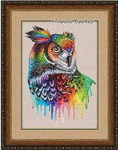 Cross-stitch source file Colorful Eagle