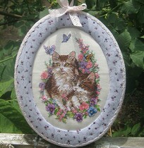 Cross stitch source flowers cat