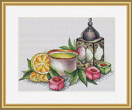 Cross stitch source file lemon green tea