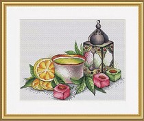 Cross-stitch source file lemon green tea