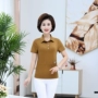 Áo sơ mi nữ tay lửng cotton ngắn tay áo sơ mi nữ trung niên 2019 áo sơ mi cotton nửa tay mới - Áo phông áo thun tay lỡ