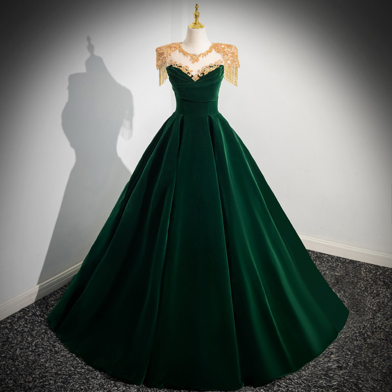 Annual meeting evening gown: how to command attention in a deep green french-style  dinner dress