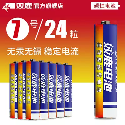 Shuanglu No 7 battery carbon 1 5v24 pieces wireless mouse Children's electronic toy car air conditioning remote control wall clock wholesale alarm clock calculator game handle