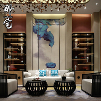 New Chinese style sofa Modern Chinese solid wood cloth Sofa Combined Villa style Pantheon house Tea House Zen Mood Furniture