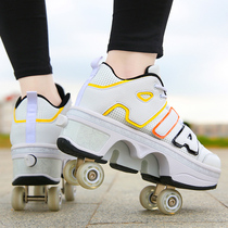 Boys Heelys shoes students childrens deformed skates girls wheeled shoes four-wheeled walking shoes adult two-wheeled shoes