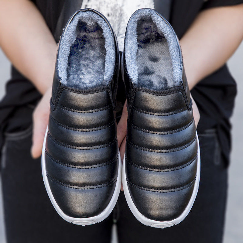 Winter Seniors Shoes Warm Plus Suede Thickened Aged Dad Shoes Men Light Non-slip Soft Bottom Middle Aged Bodybuilding Cotton Shoes