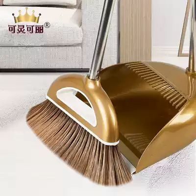Broom dustpan set combination home soft wool sweeping wiper broom non-stick hair artifact broom single