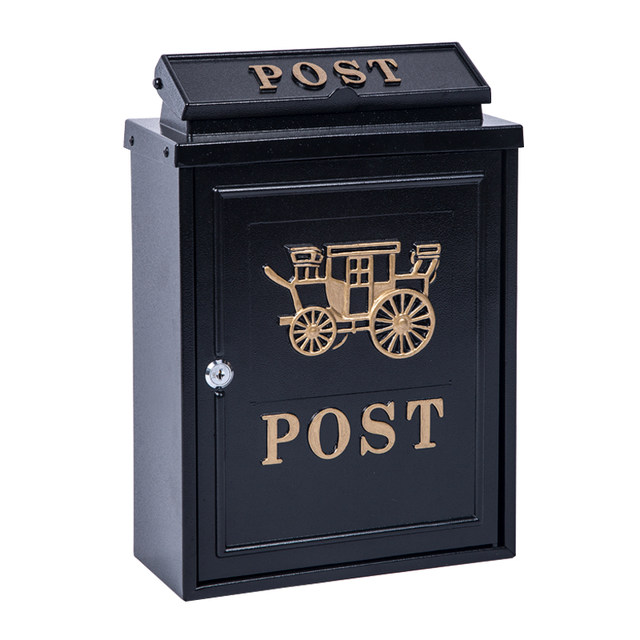 ຕູ້ຈົດໝາຍຕິດຝາກັບ lock villa retro mailbox outdoor waterproof home large express box box community mailbox