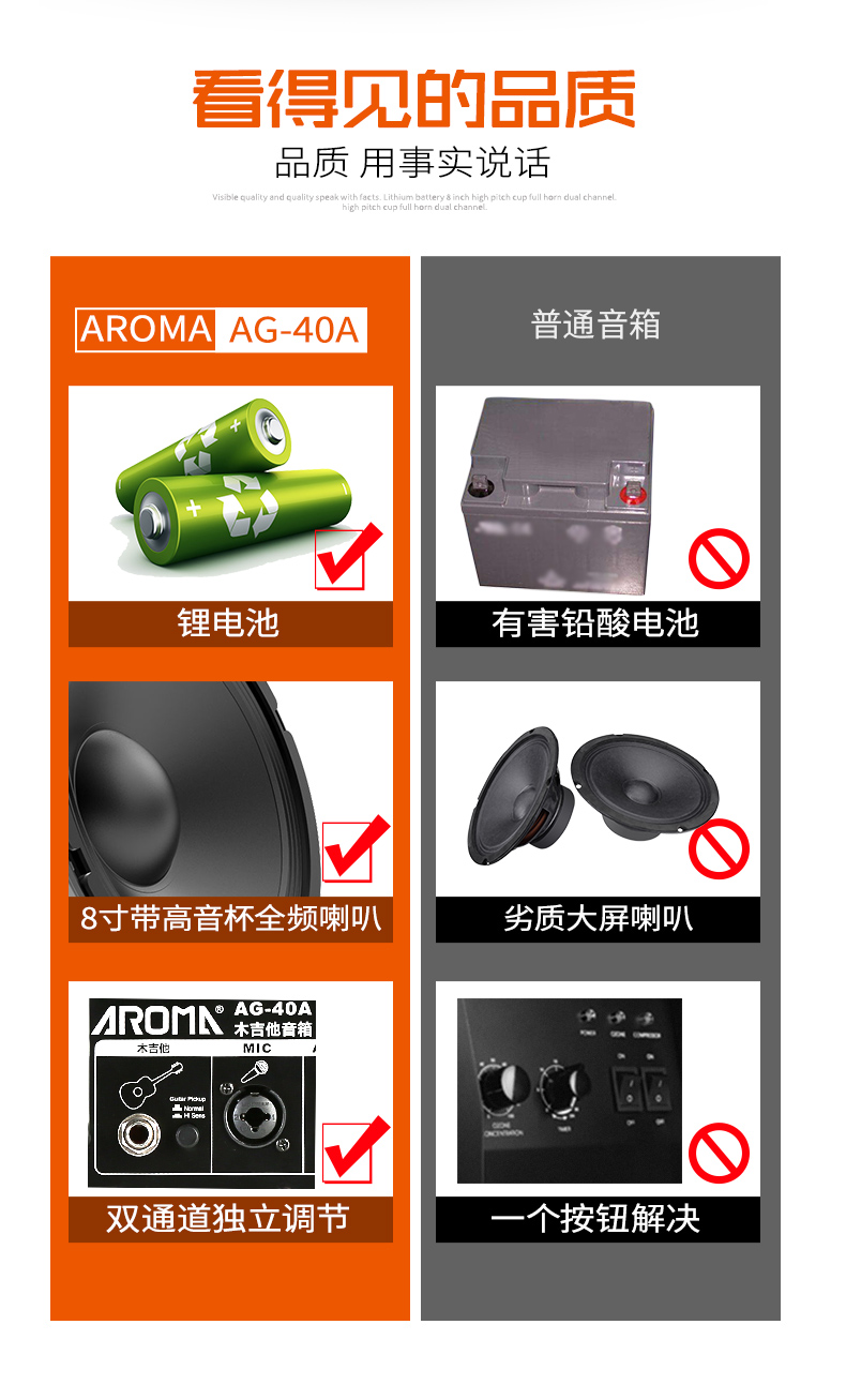 Arnoma guitar loa dân gian acoustic guitar chơi đường phố tạo tác âm thanh di động ngoài trời chuyên nghiệp - Loa loa loa nanomax