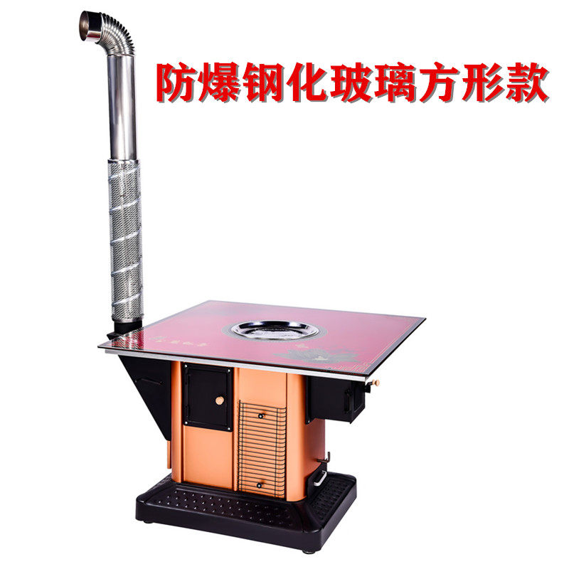 New type roasting stove wood stove rural household heating stove indoor smokeless return air stove winter firewood and coal dual-purpose stove