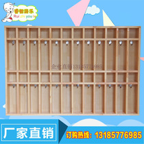Kindergarten children towel Wood kou bei jia wooden shui bei jia wall-mounted children port combo towel rack