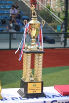 High-grade metal trophy Baseball game trophy Team game event custom-made large four-column