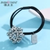 Bà Zhang buộc tóc mới dây thun giả ngọc trai rhinestone sợi dây tóc tinh tế nữ đơn giản ngọt ngào vòng đeo tóc - Phụ kiện tóc