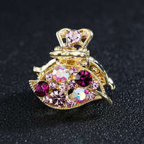 Hairclip top clip bangs head hairclip fixed exquisite rhinestone leaves small grab clip hairpin clip hairpin clip headwear female
