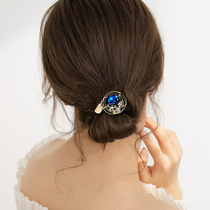 Temperament simple ball head Hairband Korean Net red hair thick head rope female tie hair floral headdress rubber band headdress