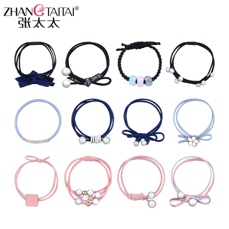 Korean hair ring ins high elastic hair ring net red rubber band headdress female tie head simple Korean version temperament leather sleeve hair ring