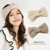 Hair band autumn and winter women warm wide headband exquisite knot wool Hairband high elastic durable hair jewelry headwear
