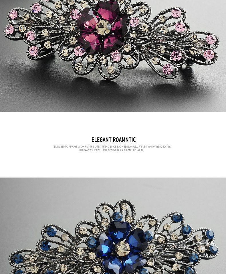 Bà Zhang kẹp tóc rhinestone phụ kiện tóc retro thời trang lớn mùa xuân clip clip clip ngang clip đuôi ngựa clip nữ mũ băng đô nữ